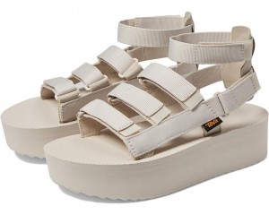 Teva Flatform Mevia Women's Heeled Sandals White | 20FBWSOJX