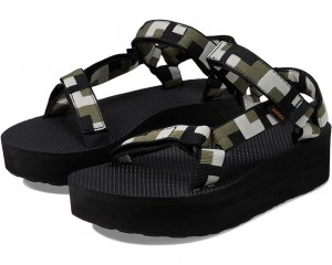 Teva Flatform Universal Women's Sandals Black | 75RVJCQED