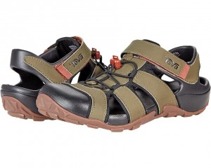 Teva Flintwood Men's Sandals Olive | 50CFSTXKA