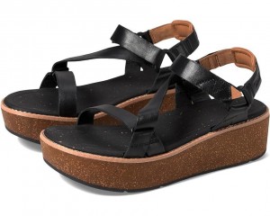 Teva Madera Wedge Women's Heeled Sandals Black | 94MFQZXWV