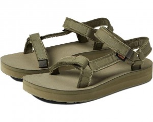 Teva Midform Universal Canvas Women's Sandals Green | 06CPQLFMV