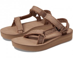 Teva Midform Universal Canvas Women's Sandals Brown | 94DJZTYNO