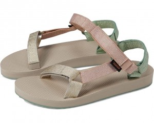 Teva Original Universal Metallic Kids' Sandals Beige | 97MCKVRXN