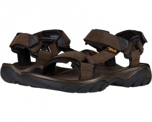 Teva Terra Fi 5 Universal Leather Men's Sandals Brown | 08XCABYSL