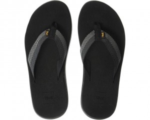 Teva Voya Men's Flip Flops Black | 93OHIBXJT