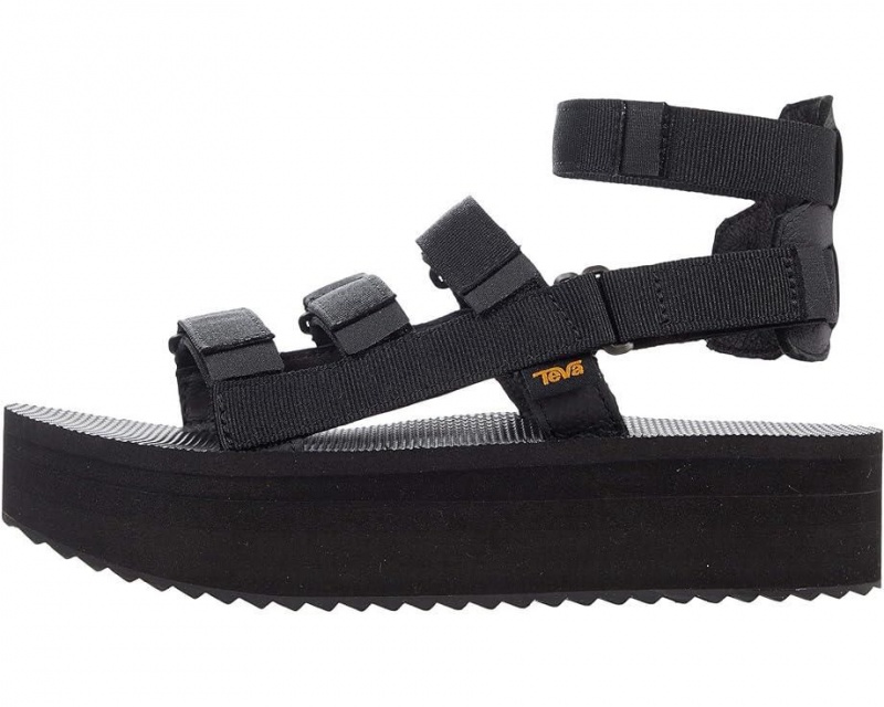 Teva Flatform Mevia Women's Heeled Sandals Black | 80VJWCYEQ