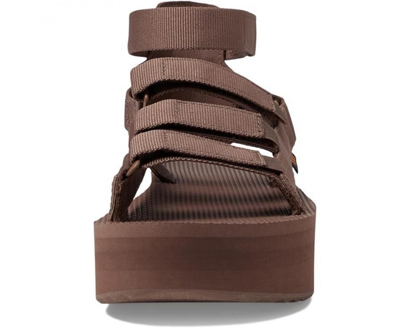 Teva Flatform Mevia Women's Heeled Sandals Brown | 61PATEJFG