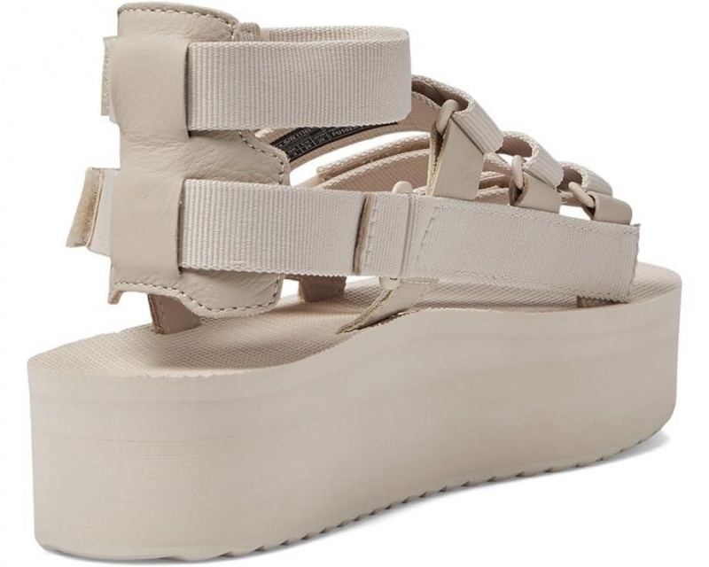 Teva Flatform Mevia Women's Heeled Sandals White | 20FBWSOJX