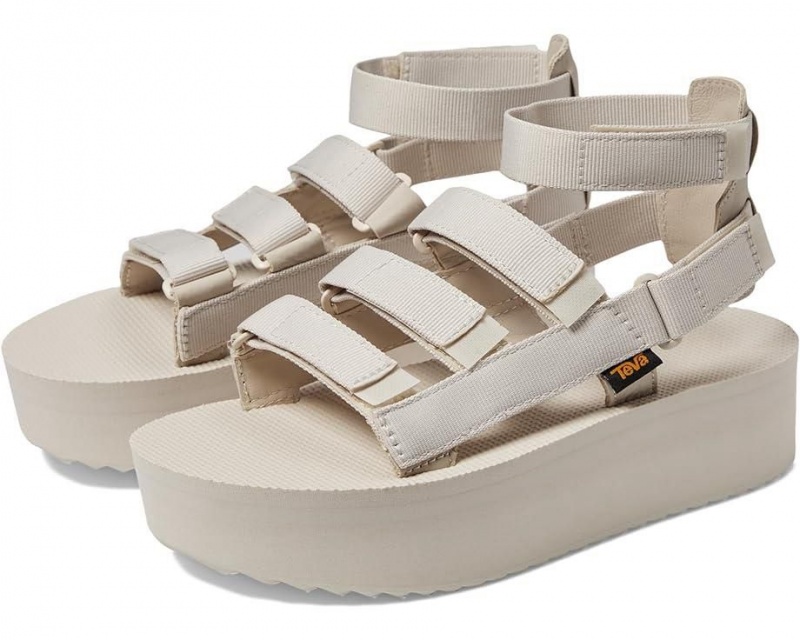 Teva Flatform Mevia Women\'s Heeled Sandals White | 20FBWSOJX