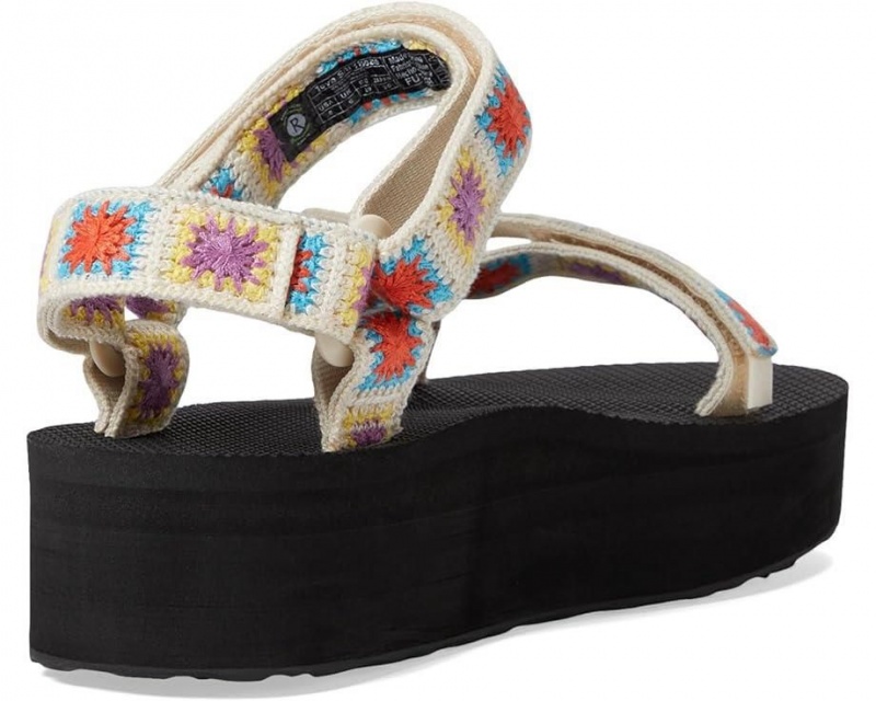 Teva Flatform Universal Crochet Women's Sandals Beige | 49MXPUARI