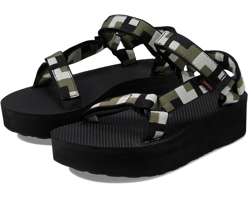 Teva Flatform Universal Women\'s Sandals Black | 75RVJCQED