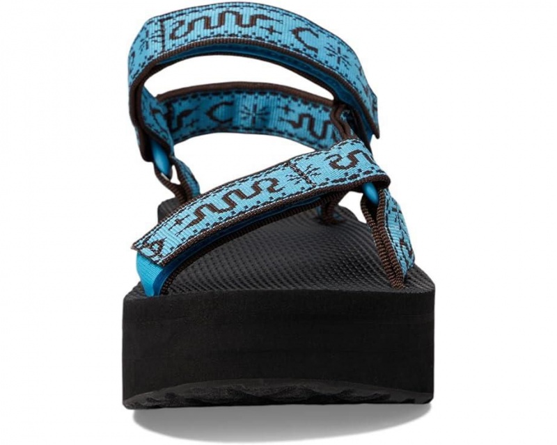 Teva Flatform Universal Women's Sandals Blue | 68ZAGQBPT