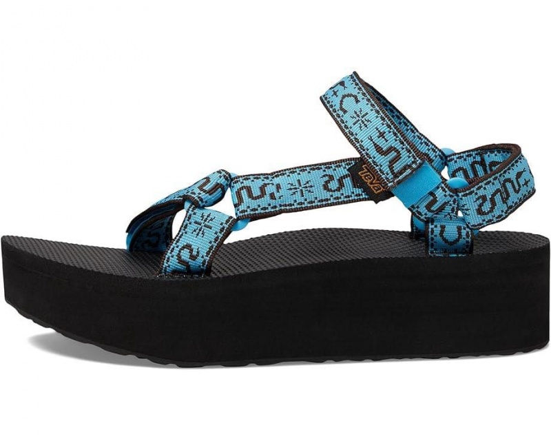 Teva Flatform Universal Women's Sandals Blue | 68ZAGQBPT