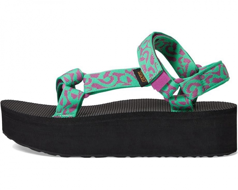 Teva Flatform Universal Women's Sandals Green | 68BAKDXHP