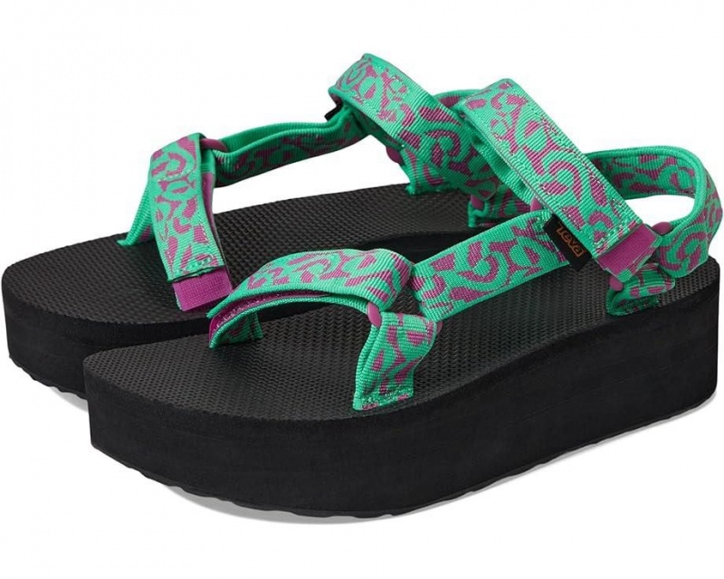 Teva Flatform Universal Women\'s Sandals Green | 68BAKDXHP