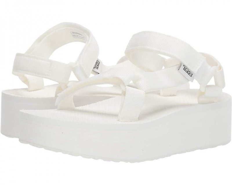 Teva Flatform Universal Women\'s Sandals White | 36WALUXZQ