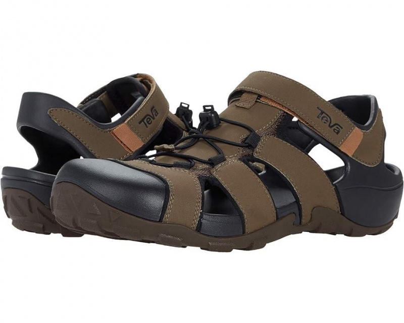 Teva Flintwood Men\'s Sandals Brown | 45SDTCWOH