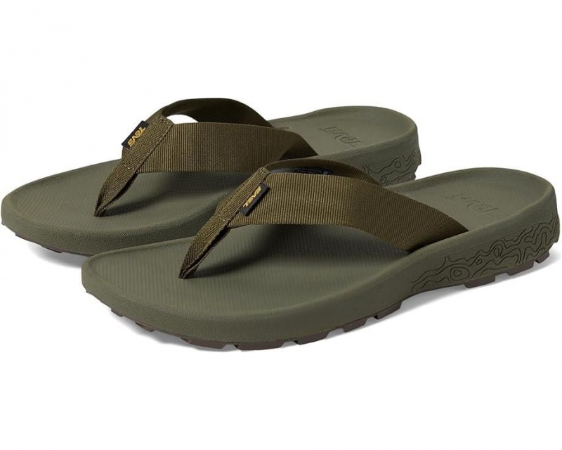 Teva Hydratrek Men\'s Flip Flops Olive | 70VIZLSQW