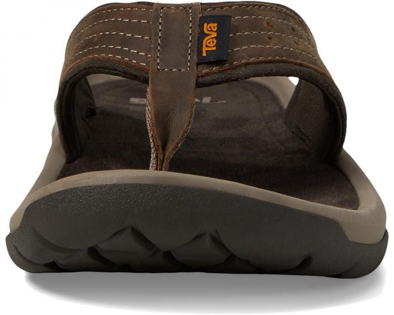 Teva Langdon Men's Flip Flops Brown | 47ZGVPLRN