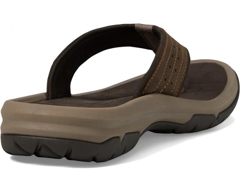 Teva Langdon Men's Flip Flops Brown | 47ZGVPLRN