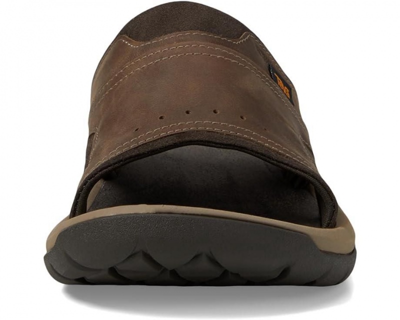 Teva Langdon Slide Men's Sandals Brown | 40DVYRJTB