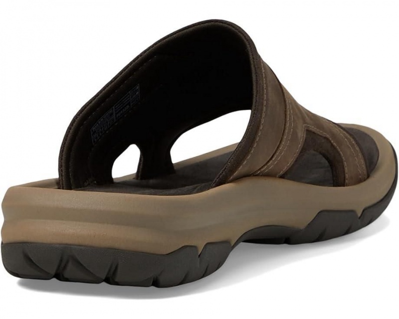 Teva Langdon Slide Men's Sandals Brown | 40DVYRJTB