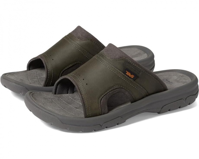 Teva Langdon Slide Men\'s Sandals Grey | 93MAKSPWY