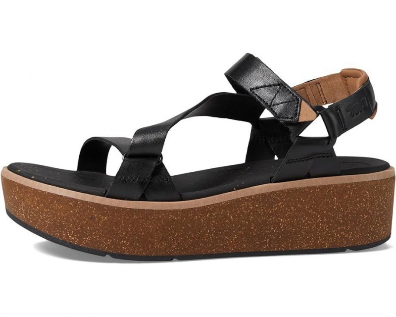 Teva Madera Wedge Women's Heeled Sandals Black | 94MFQZXWV