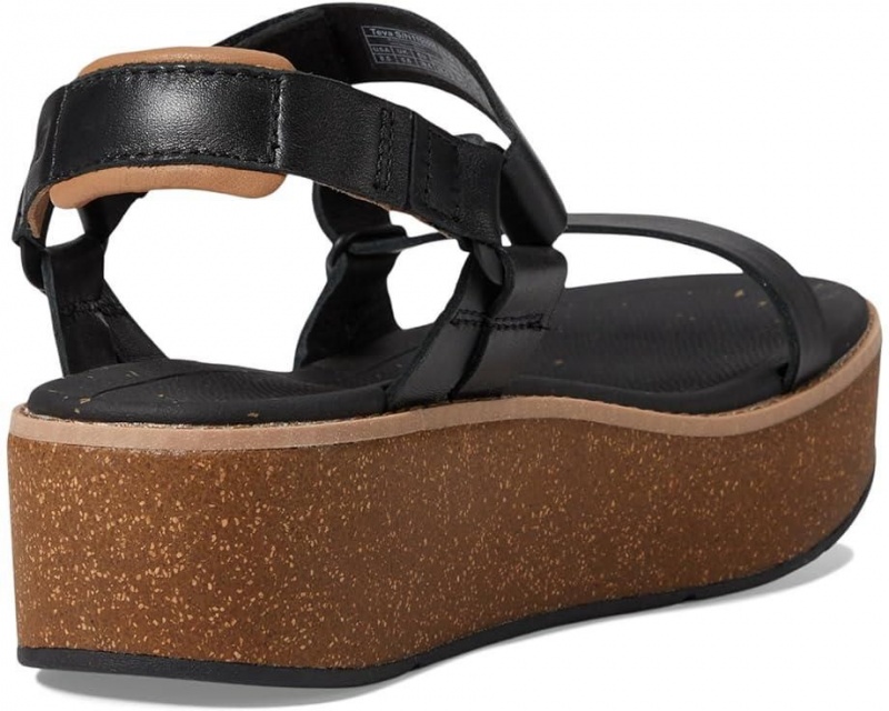 Teva Madera Wedge Women's Heeled Sandals Black | 94MFQZXWV