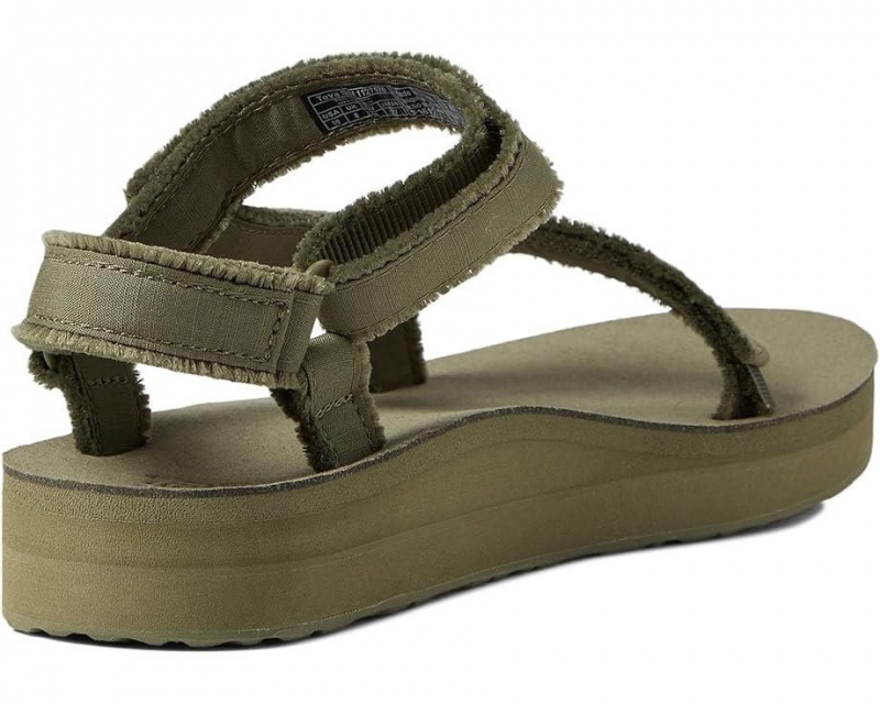 Teva Midform Universal Canvas Women's Sandals Green | 06CPQLFMV