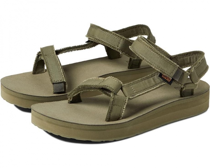 Teva Midform Universal Canvas Women\'s Sandals Green | 06CPQLFMV