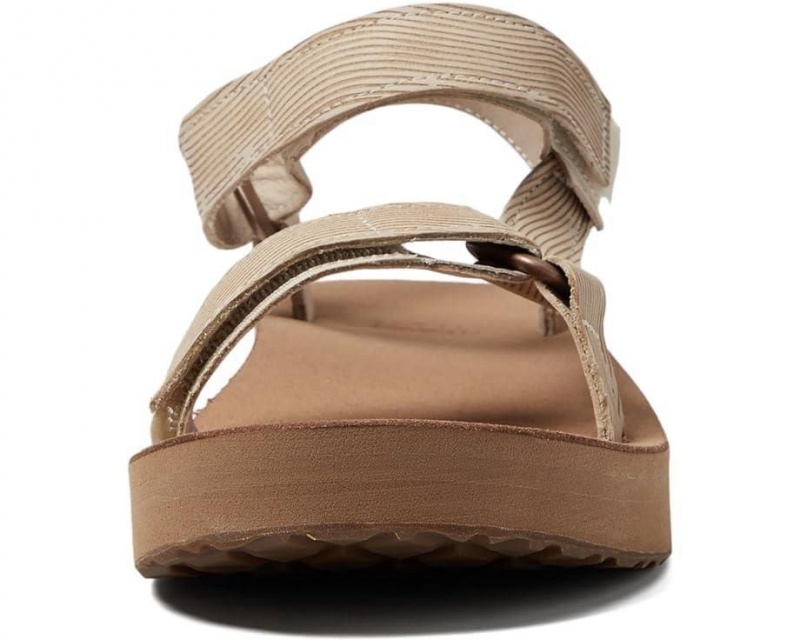 Teva Midform Universal Grooveline Women's Sandals Beige | 46AJTCUMX