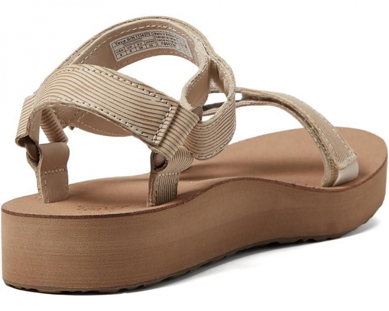 Teva Midform Universal Grooveline Women's Sandals Beige | 46AJTCUMX