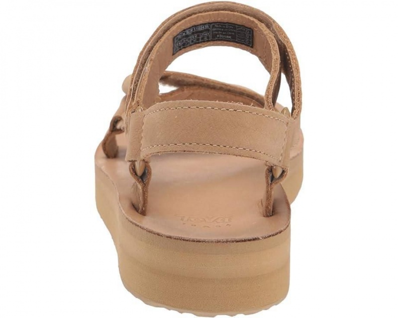 Teva Midform Universal Leather Women's Sandals Brown | 70MOPZCBE