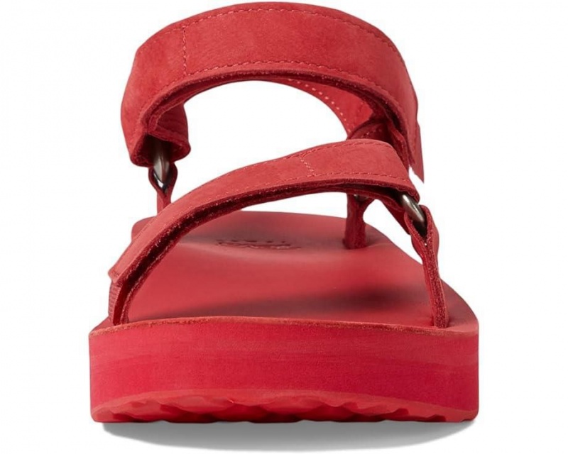 Teva Midform Universal Leather Women's Sandals Red | 21INSYGZU