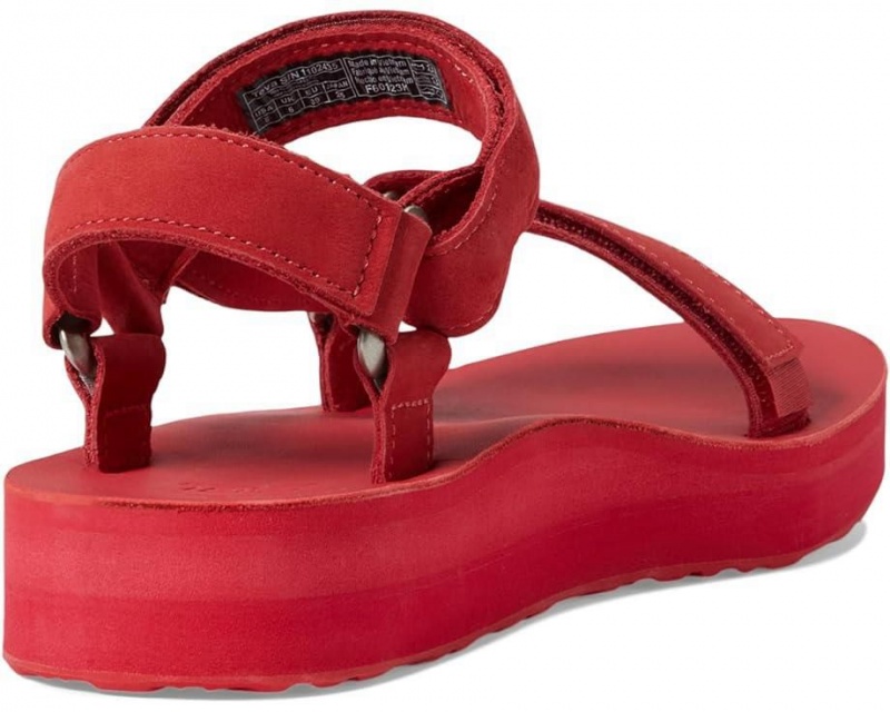 Teva Midform Universal Leather Women's Sandals Red | 21INSYGZU