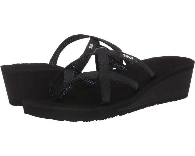 Teva Mush Mandlyn Wedge Ola 2 Women\'s Heeled Sandals Black | 59QKESPOU