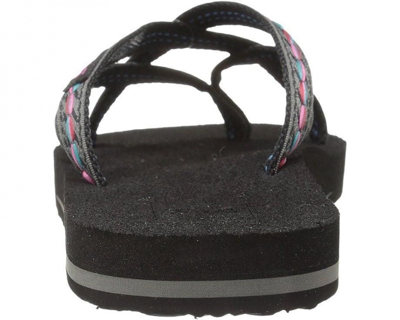 Teva Olowahu Women's Flip Flops Black | 19VUAQMSG