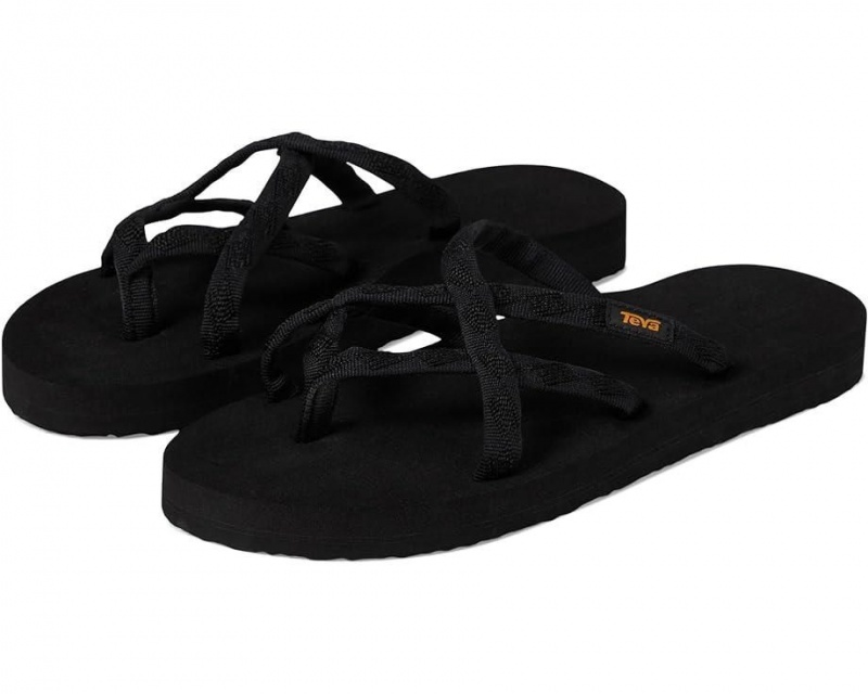 Teva Olowahu Women\'s Flip Flops Black | 32GWQBHEO