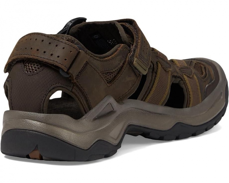 Teva Omnium 2 Leather Men's Sandals Brown | 08DOLHPCA