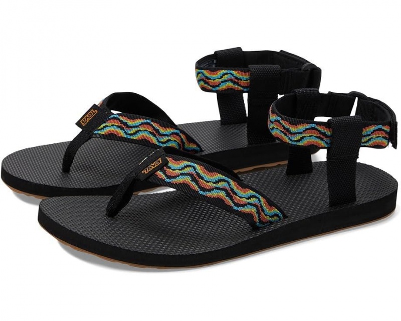 Teva Original Revivew Men\'s Sandals Black | 87PBYEQJG