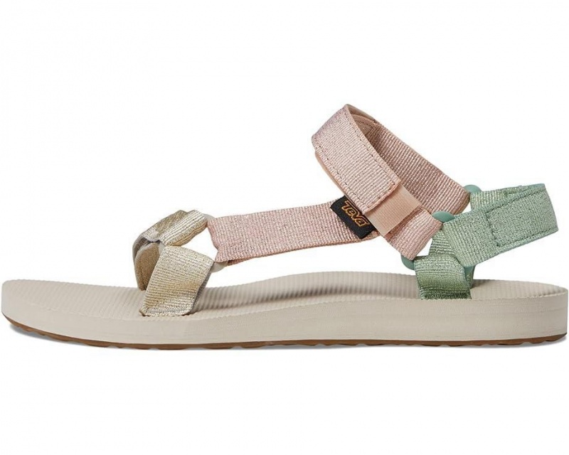 Teva Original Universal Metallic Women's Sandals Beige | 42AXYGDVS