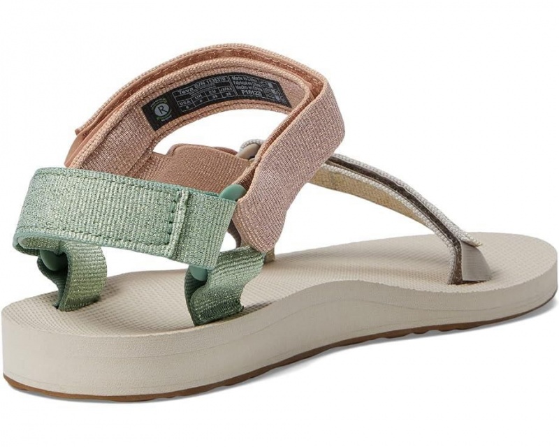 Teva Original Universal Metallic Women's Sandals Beige | 42AXYGDVS