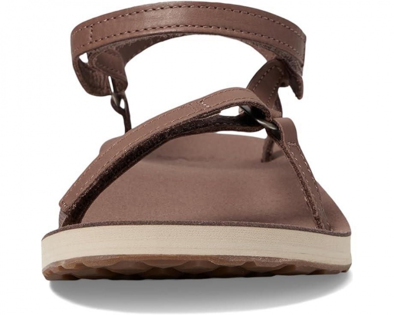 Teva Original Universal Slim Leather Women's Sandals Brown | 19HNKEYFB