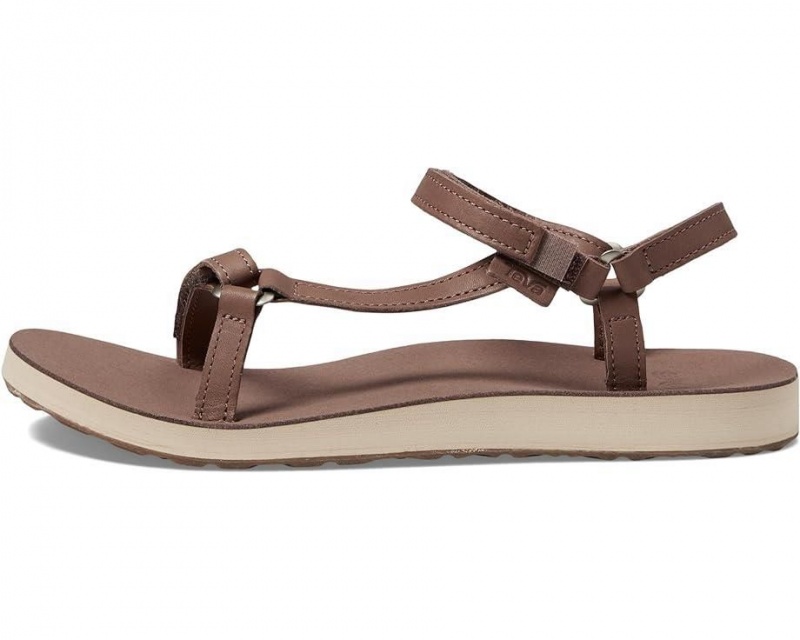 Teva Original Universal Slim Leather Women's Sandals Brown | 19HNKEYFB