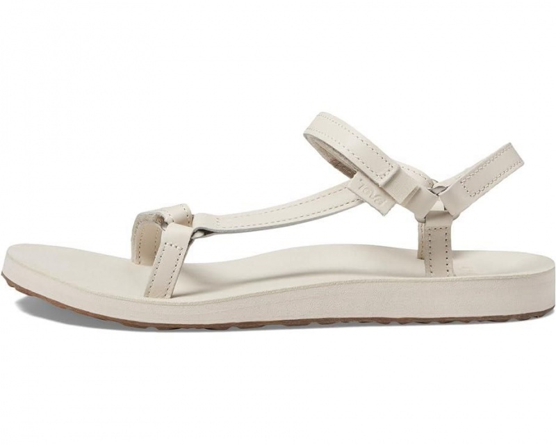 Teva Original Universal Slim Leather Women's Sandals White | 14XPTVKCF