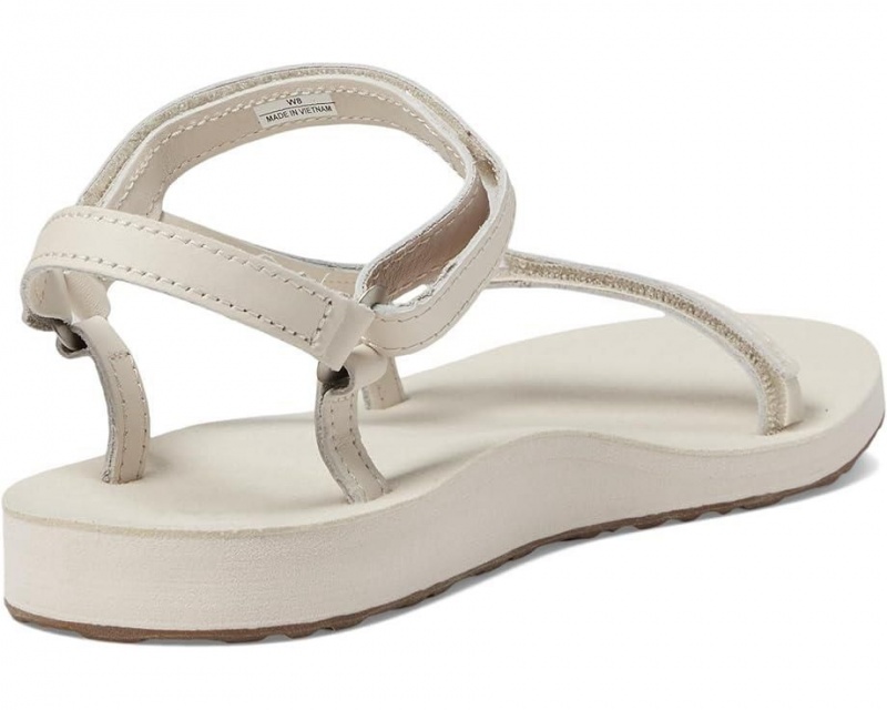 Teva Original Universal Slim Leather Women's Sandals White | 14XPTVKCF