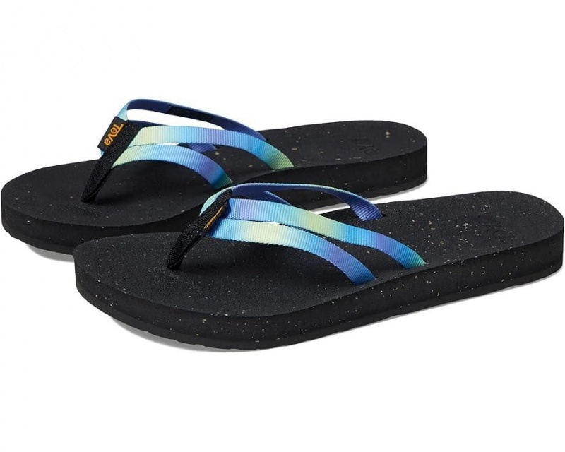 Teva Reflip Strappy Gradiate Women\'s Flip Flops Black | 16IOQNKCL