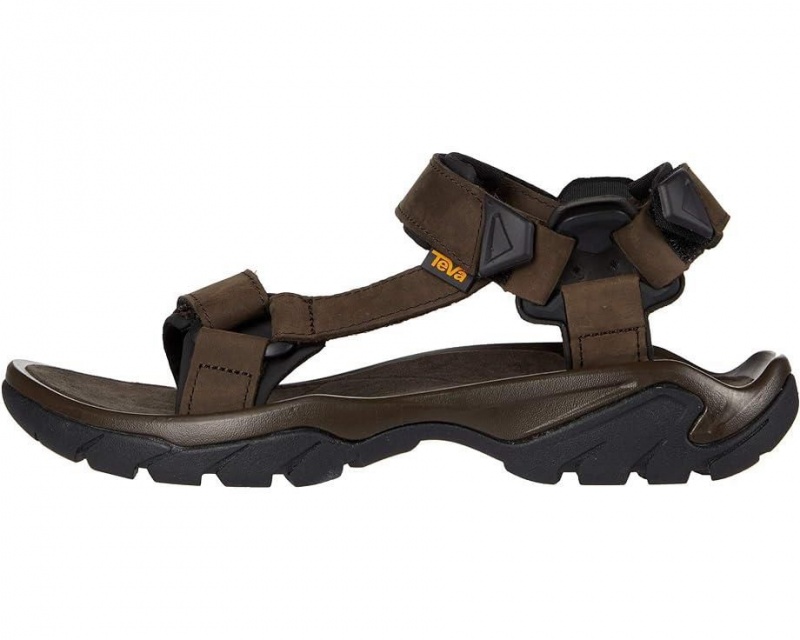 Teva Terra Fi 5 Universal Leather Men's Sandals Brown | 08XCABYSL