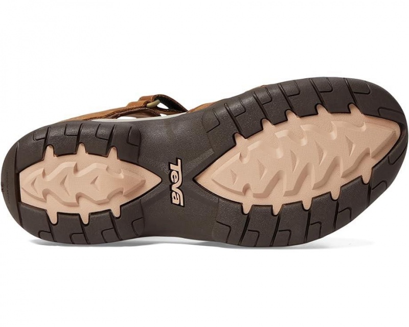 Teva Tirra Leather Women's Sandals Brown | 21AGHSEKC